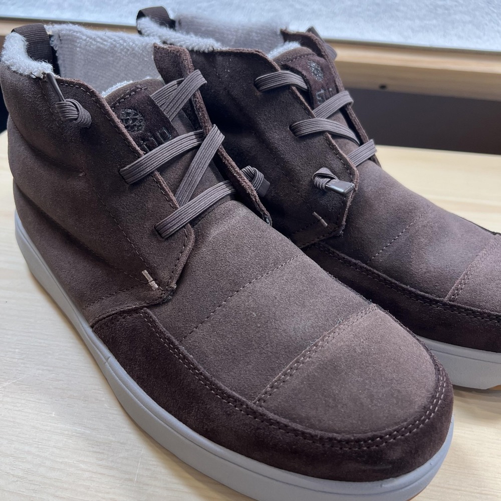Stio Colter Mid Boots Mens Size 12 Brown Suede Lined Insulated Chukka Ankle